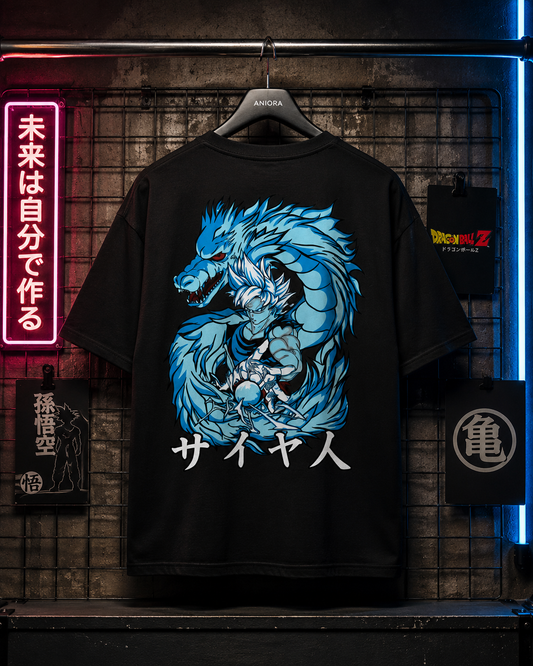 Blue Dragon Anime Oversized Tee