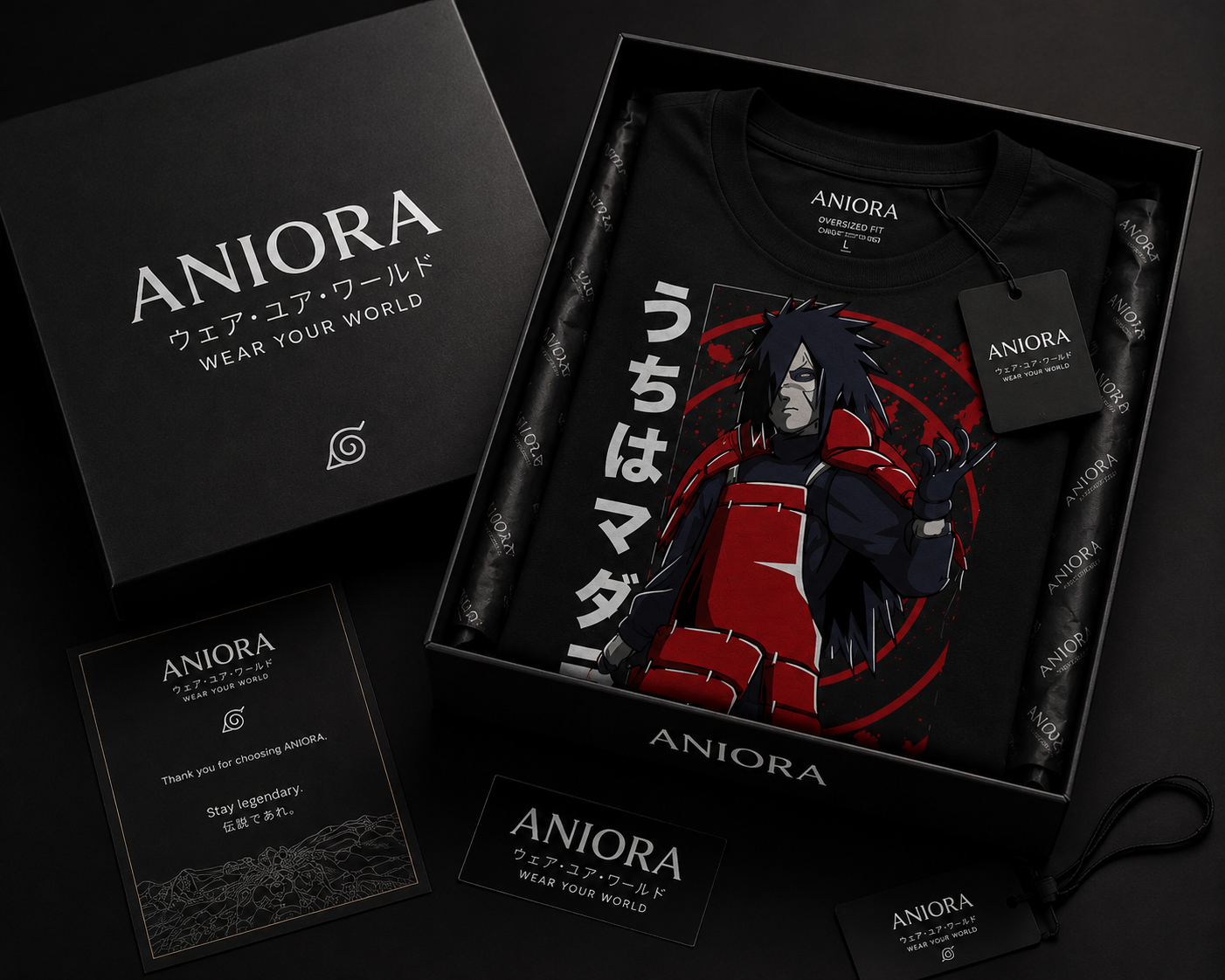 Madara Uchiha Oversized T-Shirt – Black