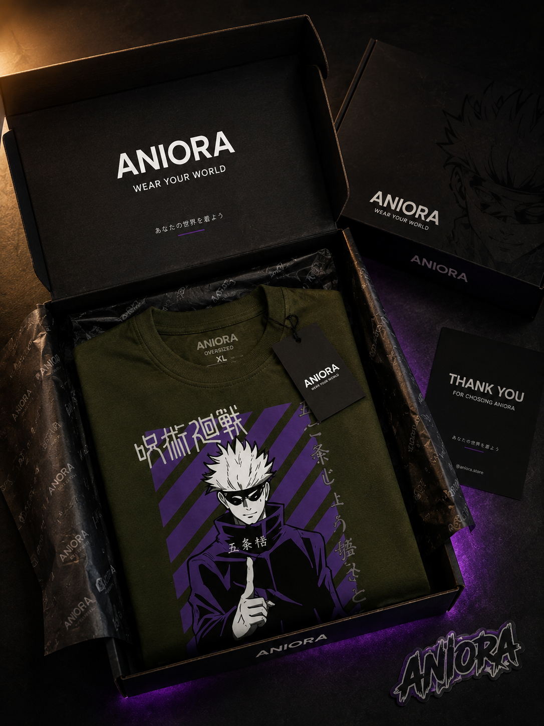 Gojo Satoru Jujutsu Kaisen Oversized T-Shirt | ANIORA