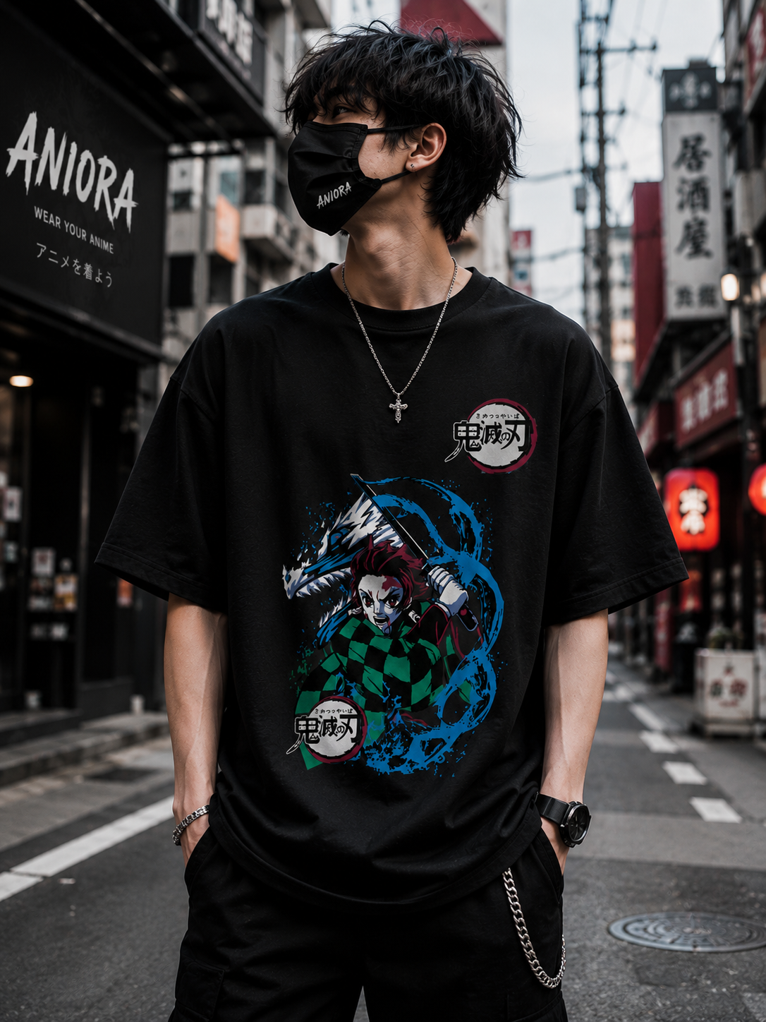 Tanjiro Kamado Premium Oversized T-Shirt – 240 GSM Cotton