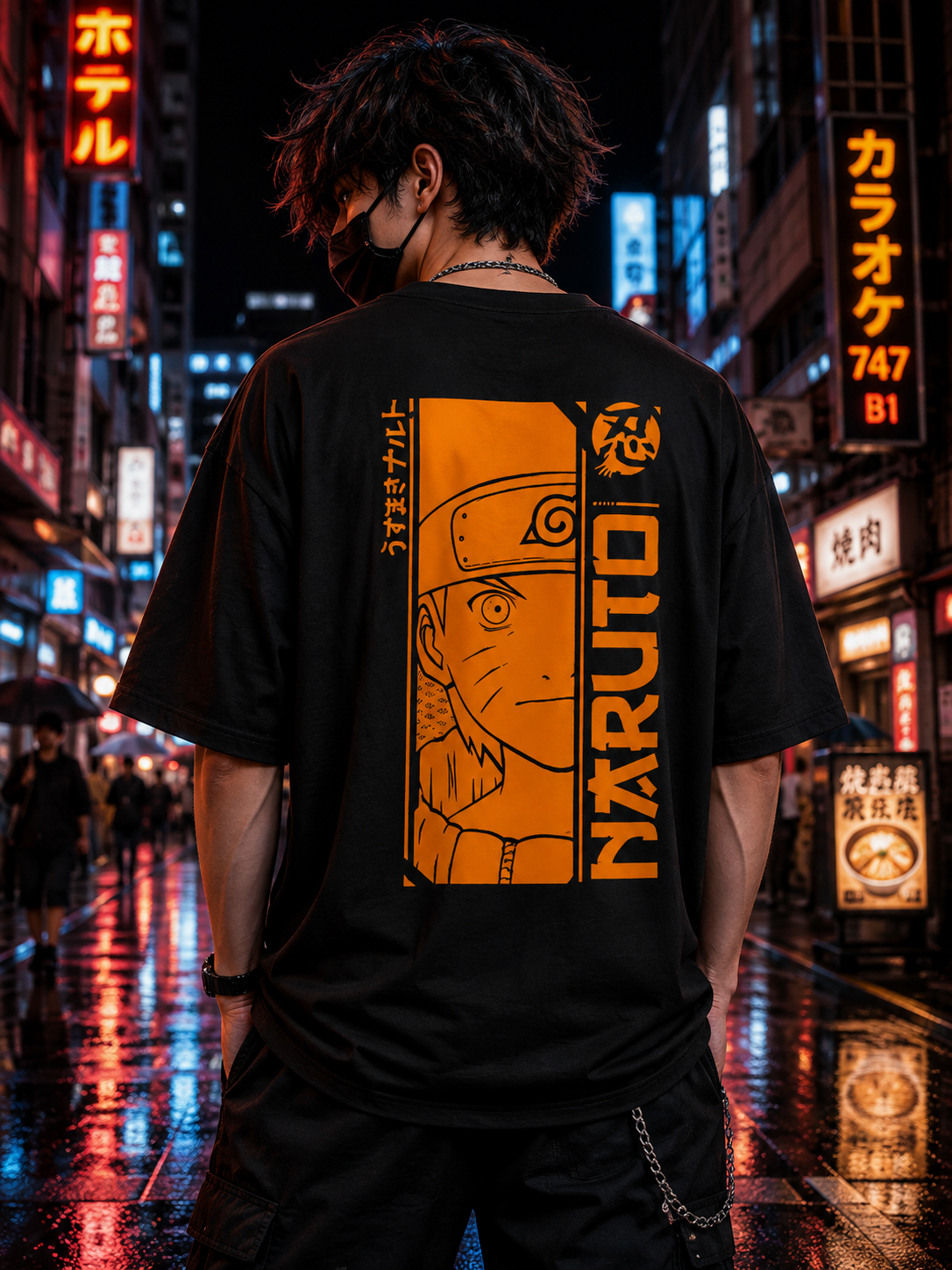 Naruto Uzumaki Oversized T-Shirt – 240 GSM Premium Cotton