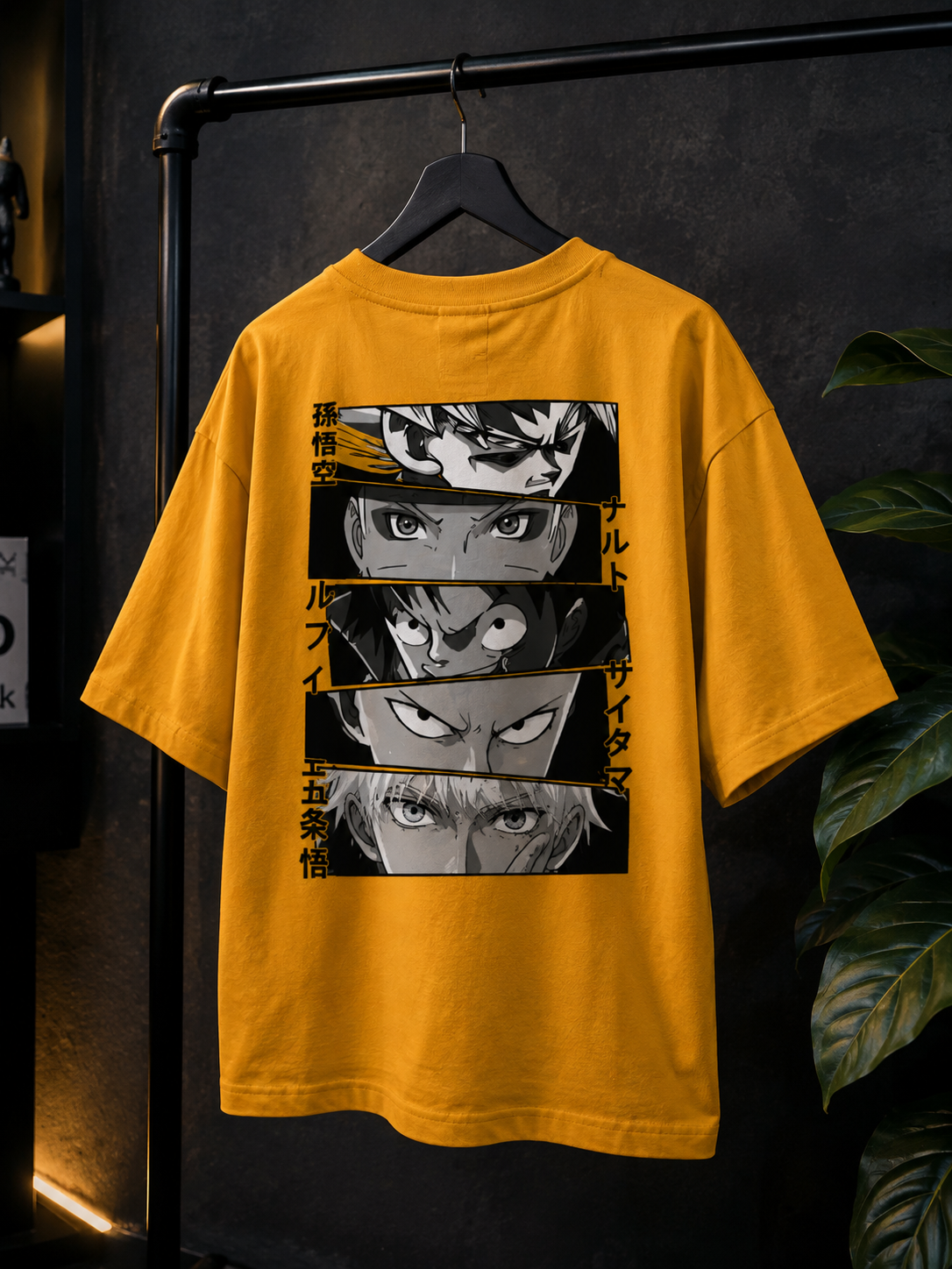 Goku Naruto Luffy Saitama Gojo Oversized T-Shirt