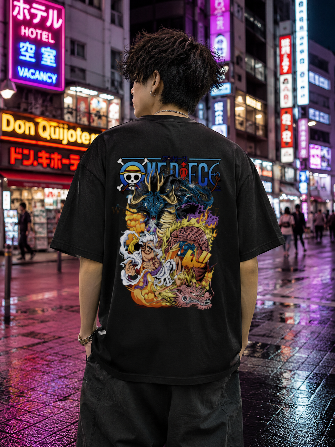One Piece Anime Oversized T-Shirt – Premium Pirate Crew Graphic