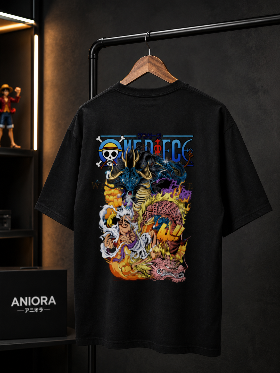 One Piece Anime Oversized T-Shirt – Premium Pirate Crew Graphic