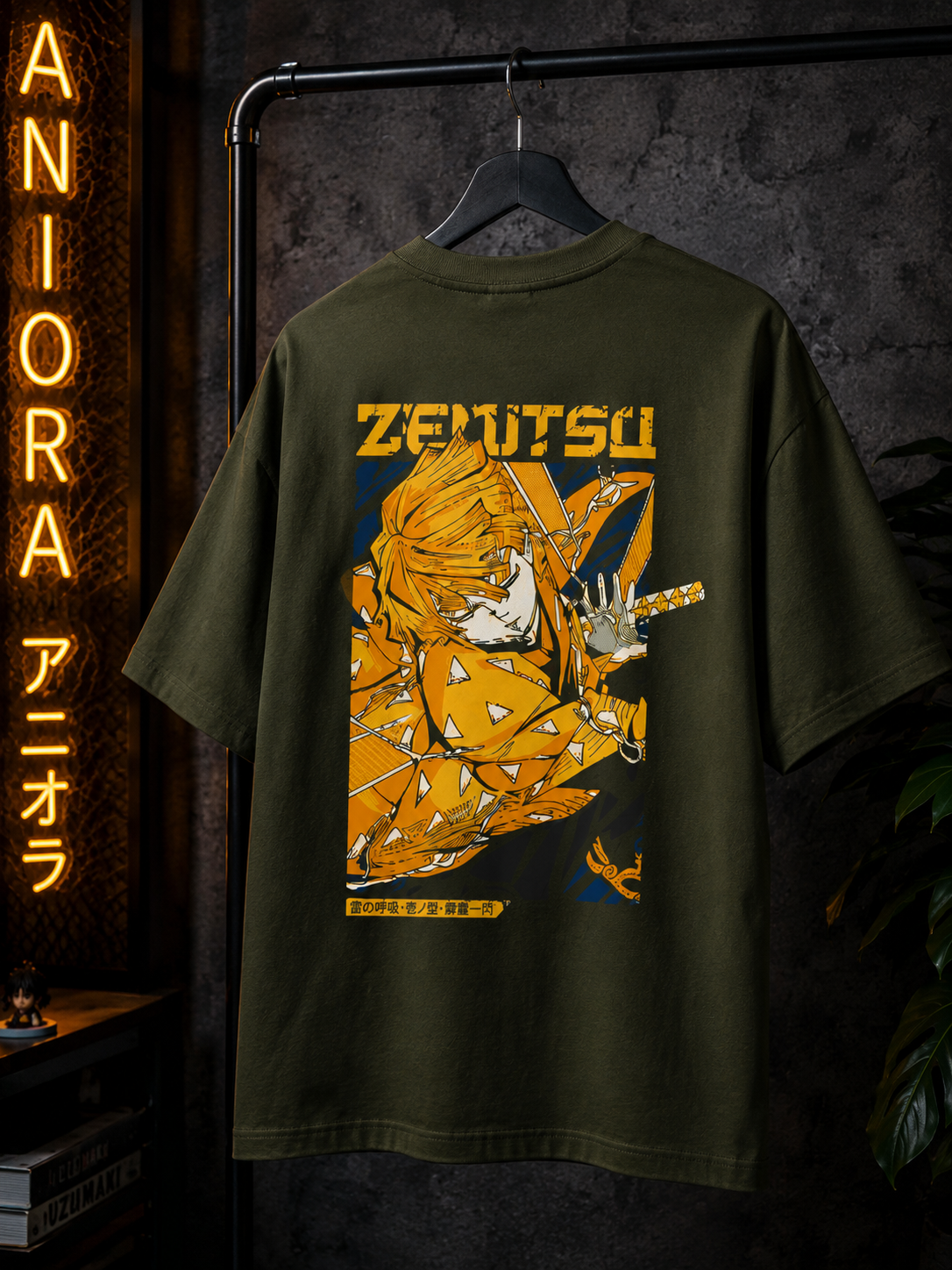 Zenitsu Agatsuma Anime Oversized T-Shirt | Demon Slayer Graphic Tee