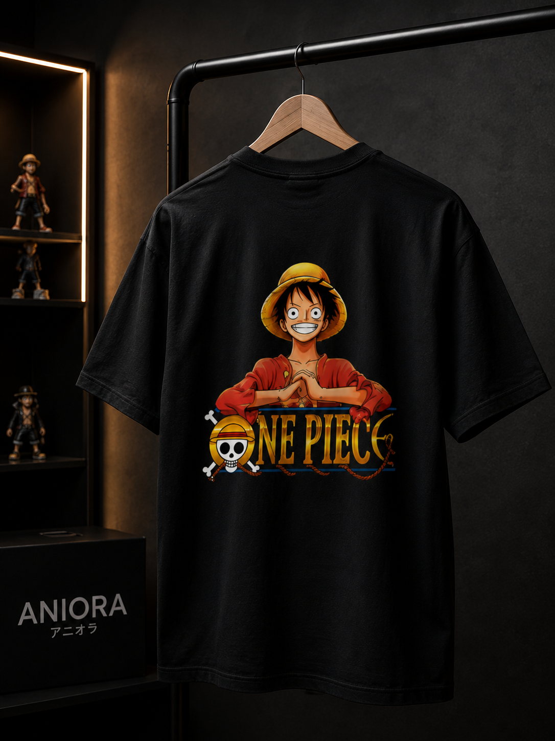 Luffy One Piece Oversized T-Shirt – Anime Pirate Graphic Tee