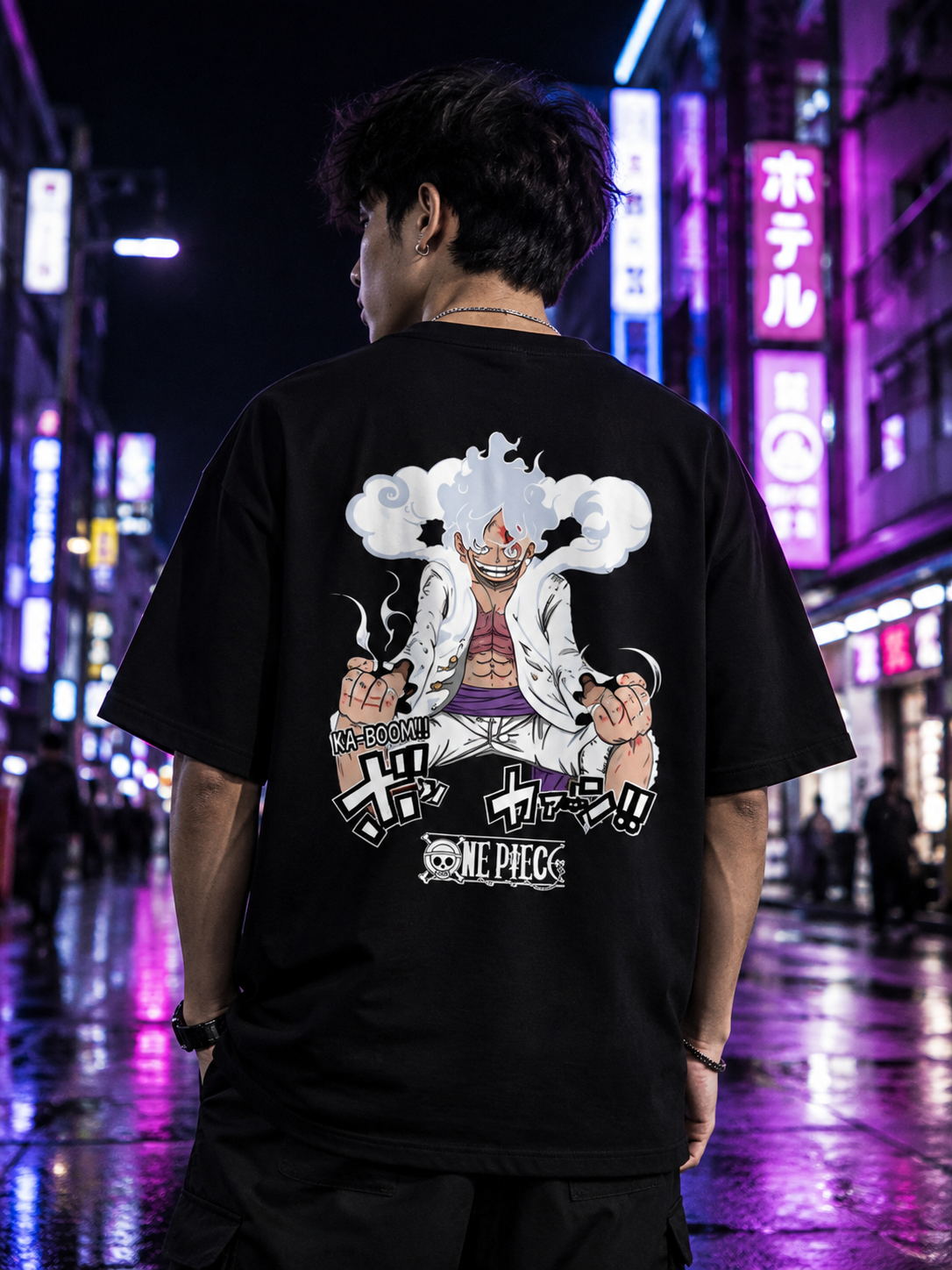 Gear 5 Luffy Anime Oversized T-Shirt – One Piece Streetwear