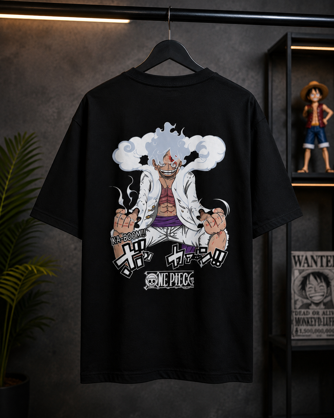 Gear 5 Luffy Anime Oversized T-Shirt – One Piece Streetwear