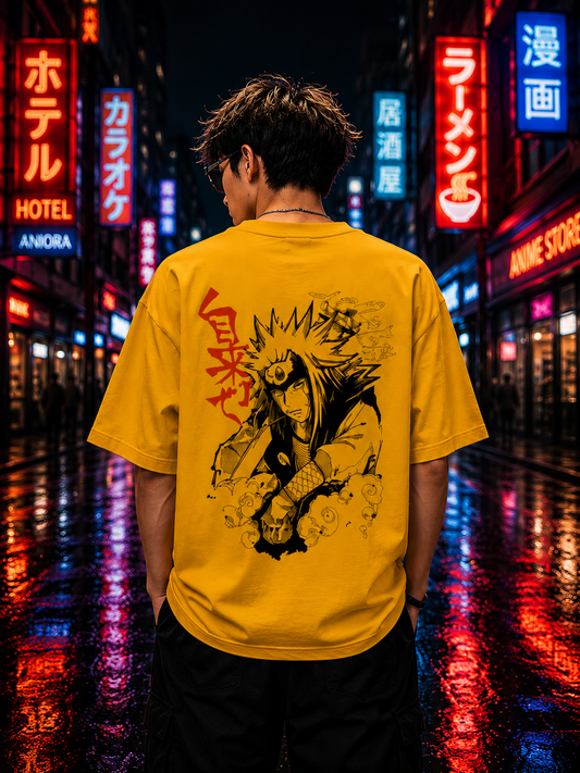 Jiraiya Sensei  – Premium Golden Yellow Oversized Tee