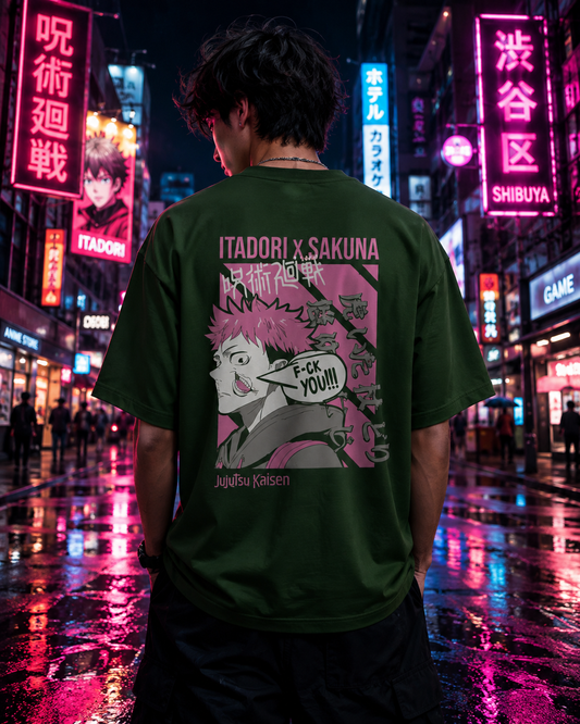 Itadori x Sakuna Jujutsu Kaisen Oversized T-Shirt