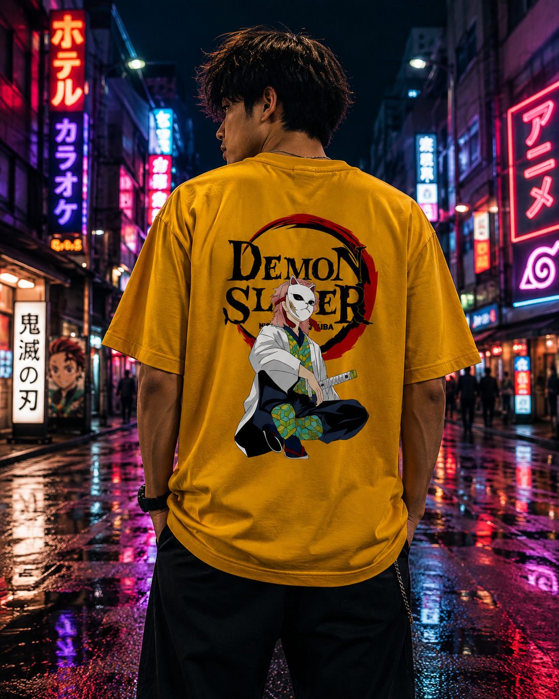 Kimetsu no Yaiba Golden Yellow Anime T-Shirt | ANIORA