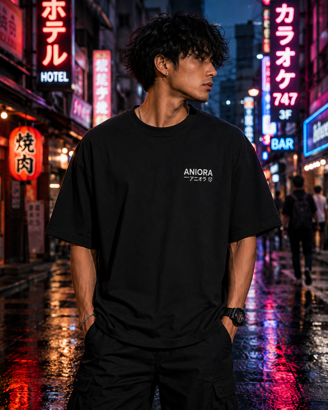 Dark Future Goku Anime Oversized T-Shirt – Black Edition
