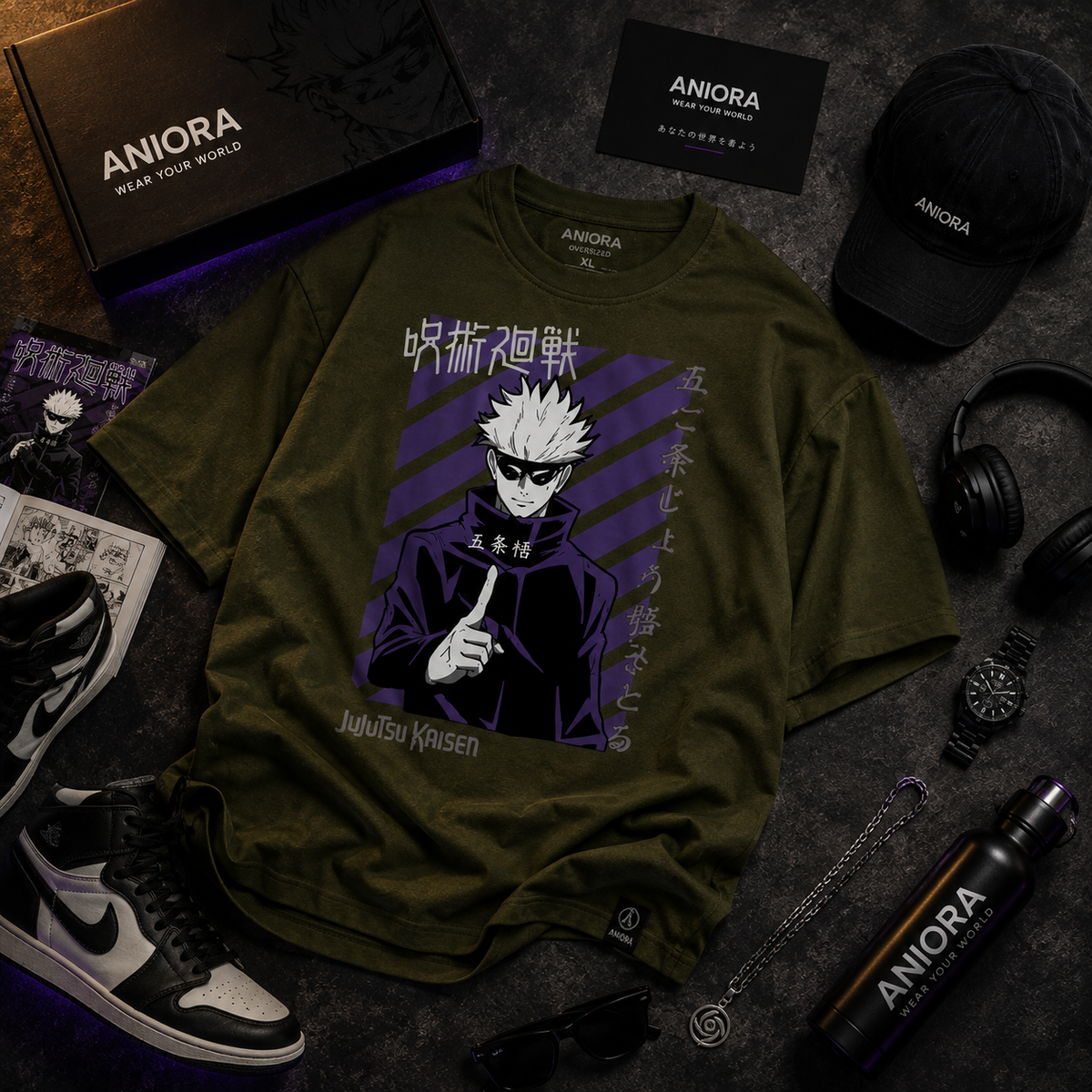 Gojo Satoru Jujutsu Kaisen Oversized T-Shirt | ANIORA